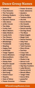 Dance Group Names [2021] (good, Girls, Kids And Dance Team)