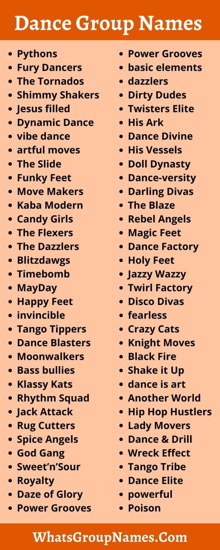 Dance Event Name Ideas