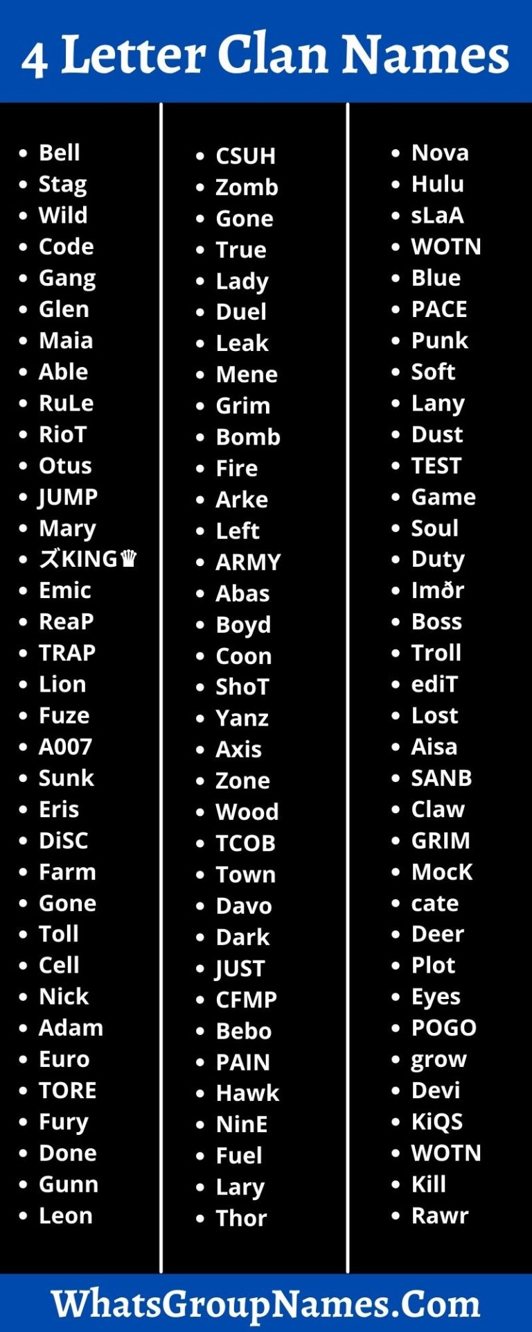 cool-4-letter-clan-names-levelings