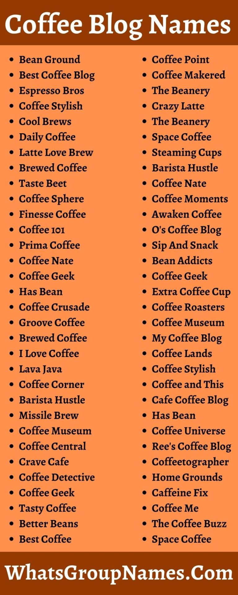 170+ Coffee Blog Names [2021] It's Cool, Catchy, Unique & Best