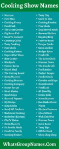 241+ Cooking Show Names And Creative Cooking Channel & Titles Names [2021]