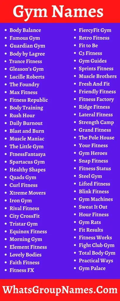 350-gym-names-and-new-fitness-names-for-gym-center-2021