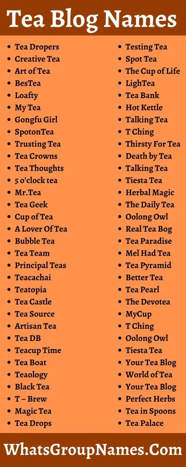 250-tea-blog-names-2021-for-cool-catchy-good-unique