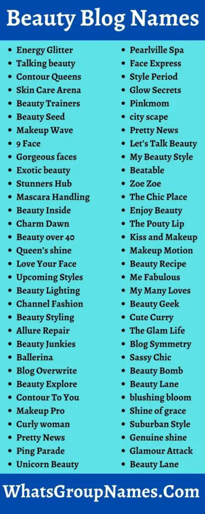 343+ Beauty Blog Names & Makeup Blog Name Ideas