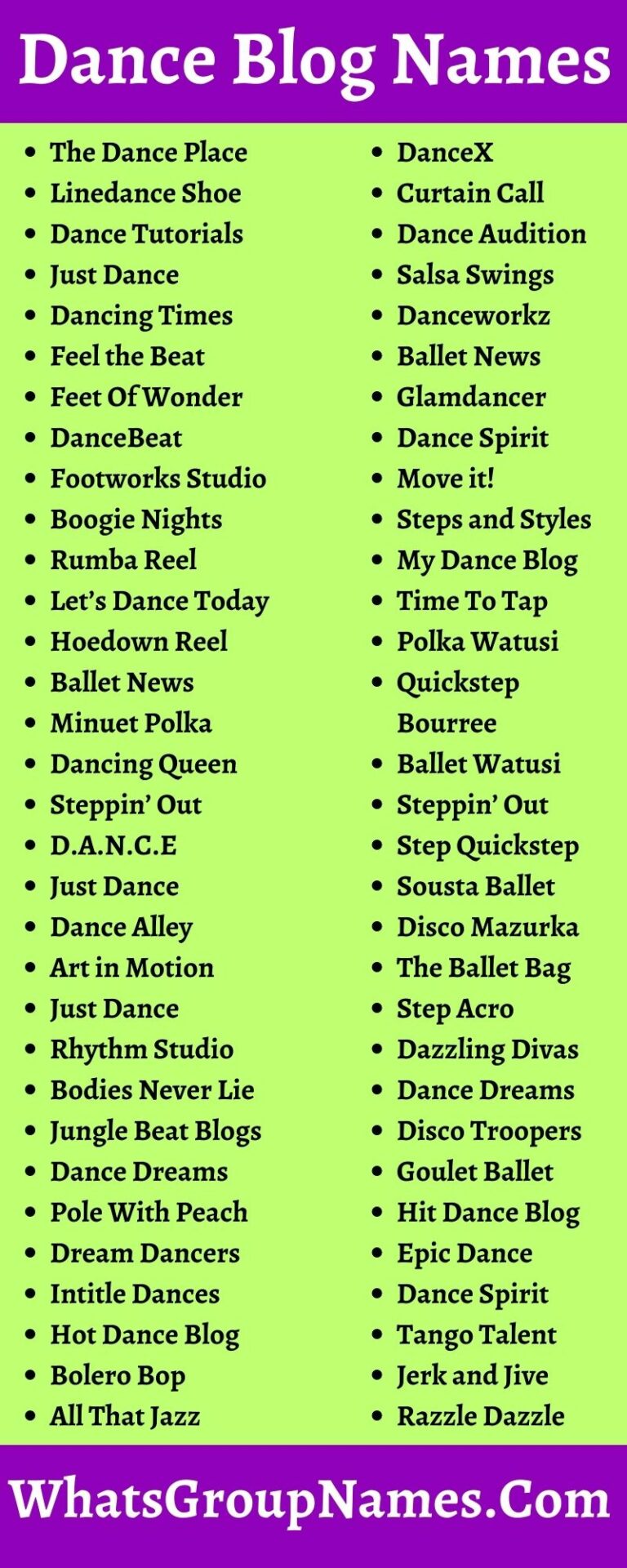 139+ Dance Blog Names Ideas & Blog Names For Dance