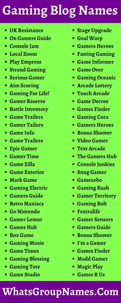 350+ Gaming Blog Names & Cool, Catchy Blog Names For Gamers [2021]