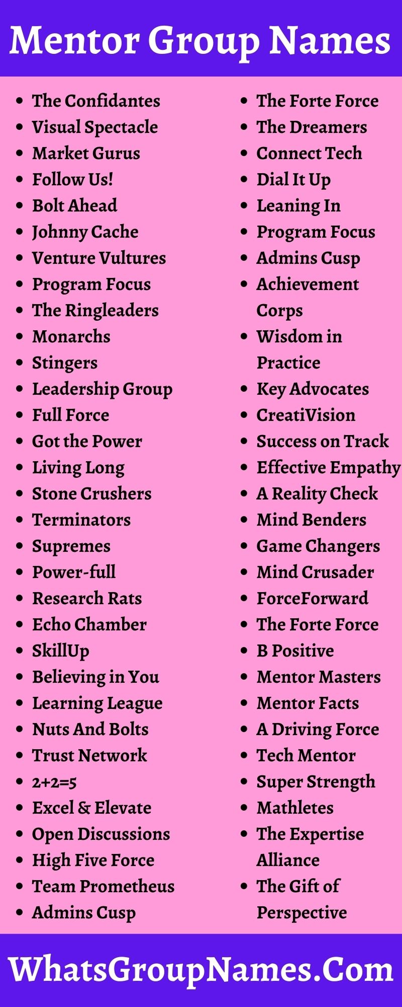 230+ Mentor Group Names [2021] Creative Mentoring Program Names Ideas