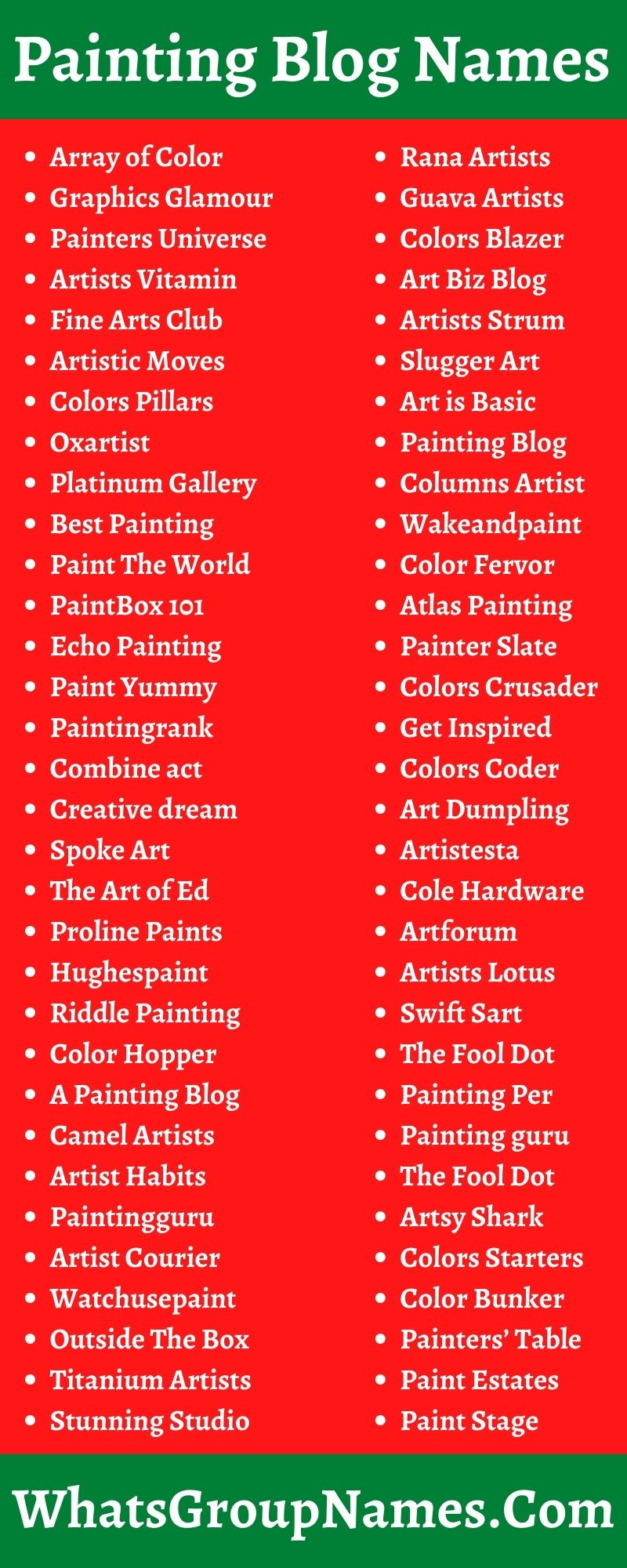 310+ Painting Blog Names & Oil Painting Blog Names Ideas [2021]