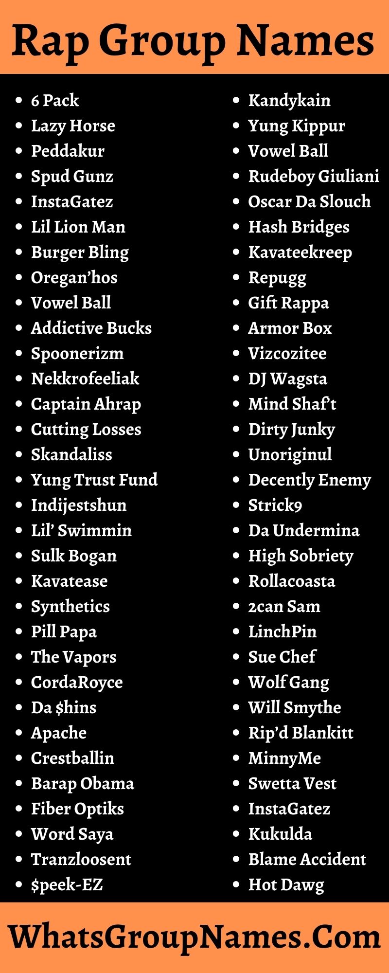  nazwy grup rapowych