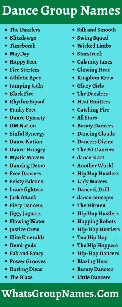 360+ Dance Group Names For Any Type Of Dance Group