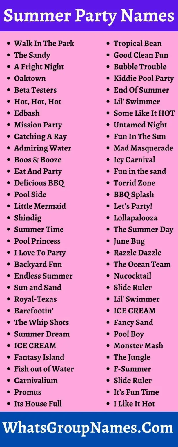 410-summer-party-names-to-enjoy-your-party-properly