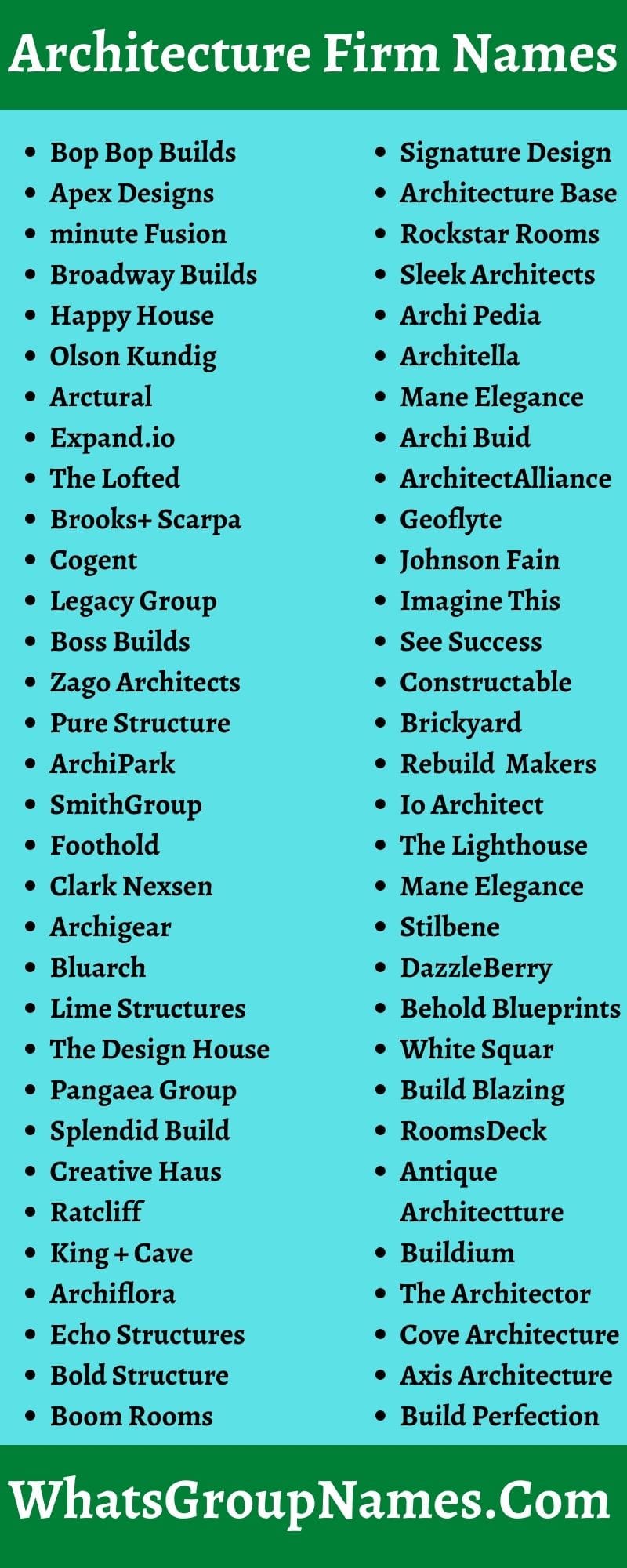 421 Architecture Firm Name Ideas For New Architecture Firm