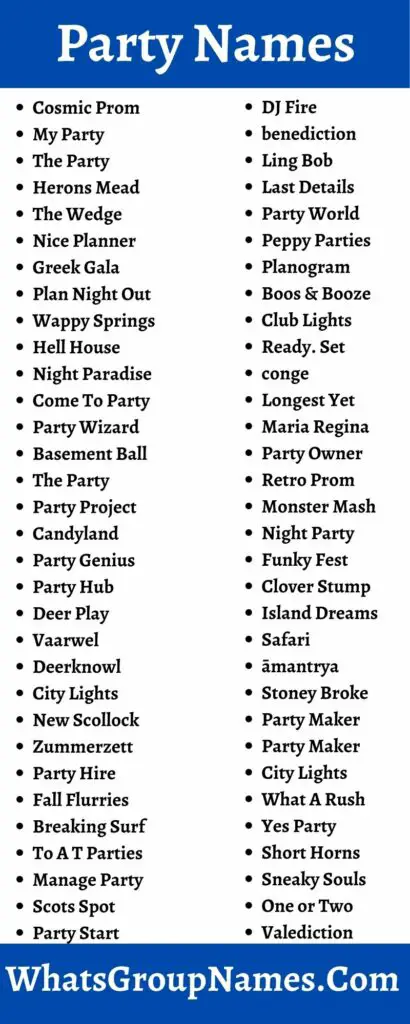 400-party-names-catchy-clever-summertime-party-names