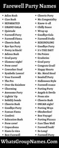 140+ Farewell Party Names: Good Bye & Going Away Party Names