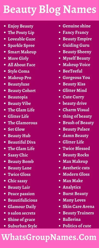 343+ Beauty Blog Names & Makeup Blog Name Ideas