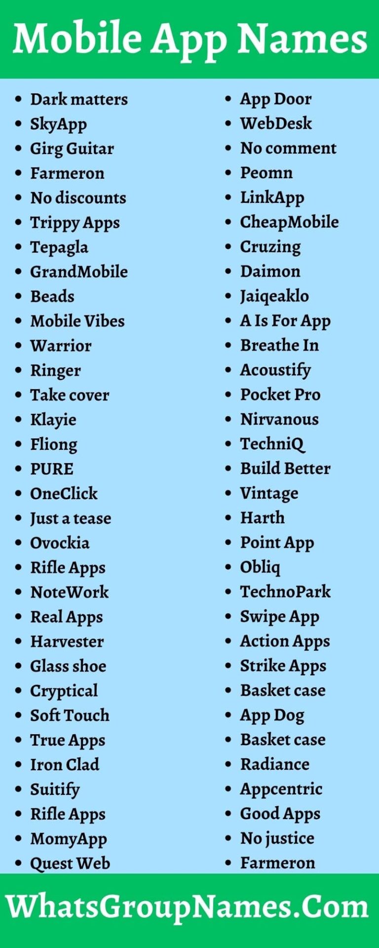 98+ Mobile App Names & Cool App Names